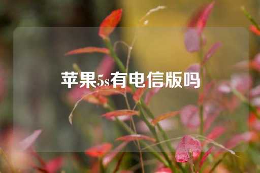 苹果5s有电信版吗-第1张图片-皇冠信用盘出租